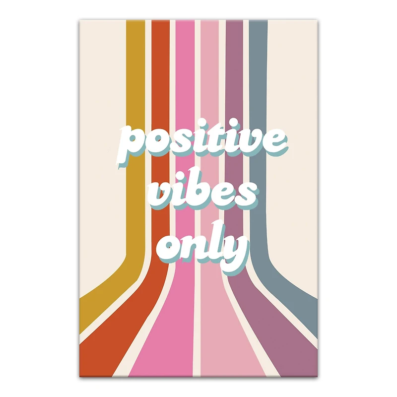 Positive Vibes Only Canvas Wall Art