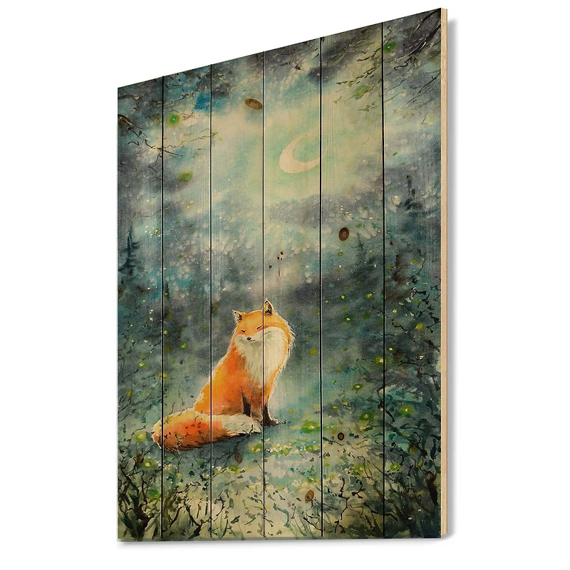 Designart - Fox Over A Night Sky