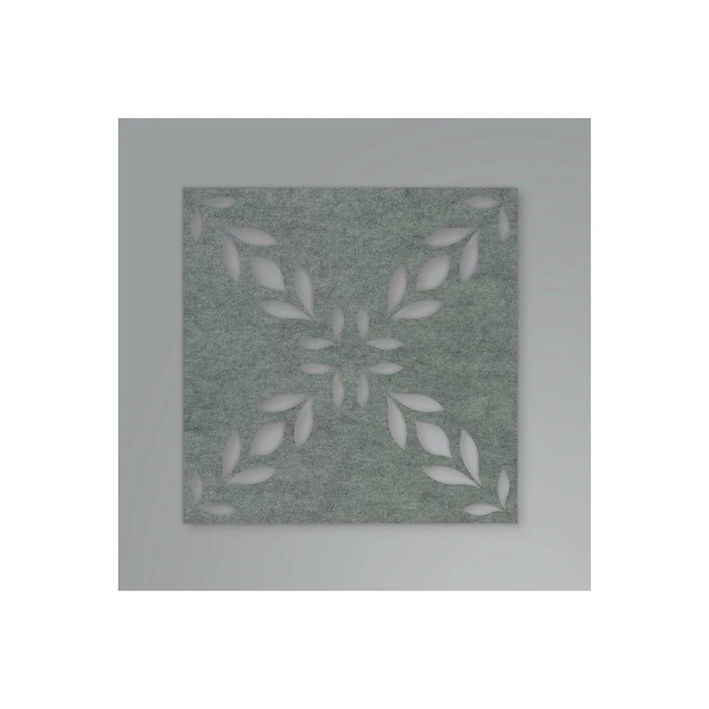 Rommates Gray Botanical Trellis Acoustical Peel & Stick Tiles