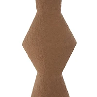 27.5" Brown Metal Art Deco Fluted Decorative Vase