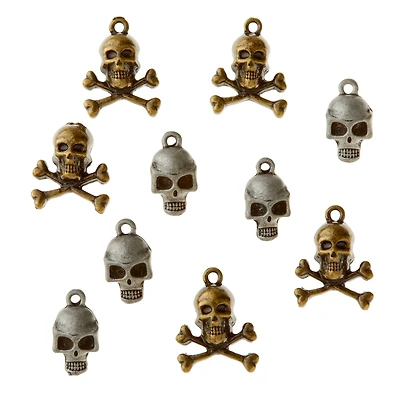 12 Packs: 10 ct. (120 total) Found Objects™ Skull Charms by Bead Landing™