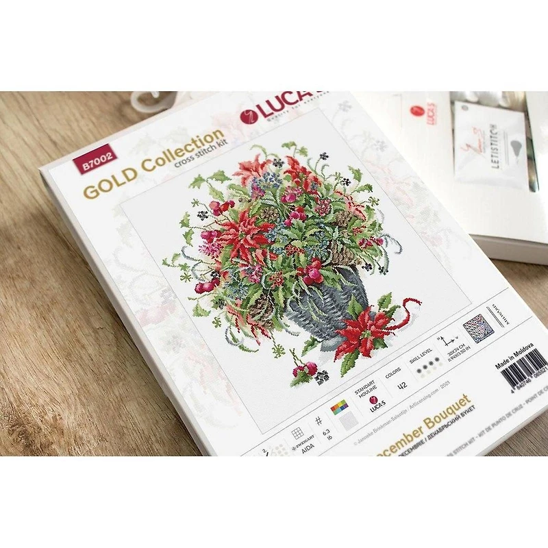 Luca-s December Bouquet? Counted Cross Stitch Kit
