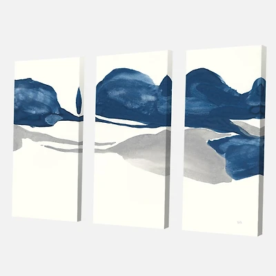 Designart - Gouache Sapphire on Gray III