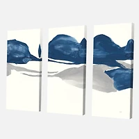 Designart - Gouache Sapphire on Gray III