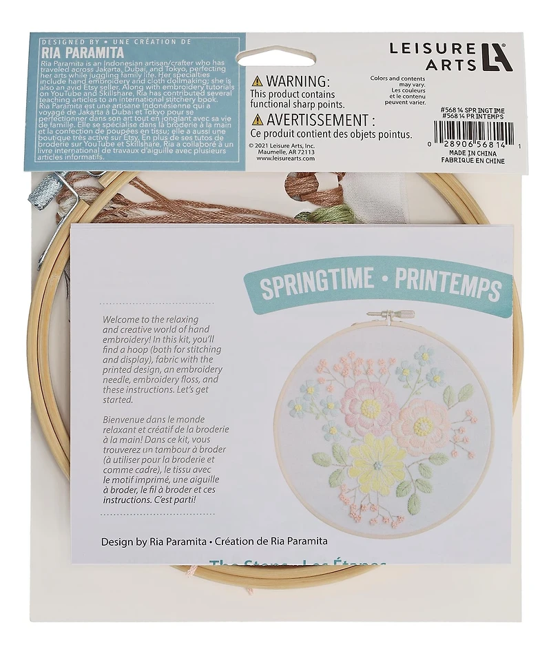 Leisure Arts® 6" Springtime Embroidery Kit