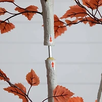 7ft. Autumn Paper Birch Artificial Fall Tree