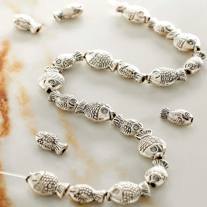 Antique Silver Fish Mix Metal Beads by Bead Landing™