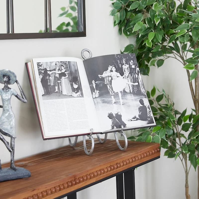 14" Gray Metal Traditional Easel