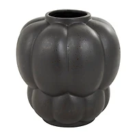 11" Black Ceramic Wide Bubble Inspired Vase
