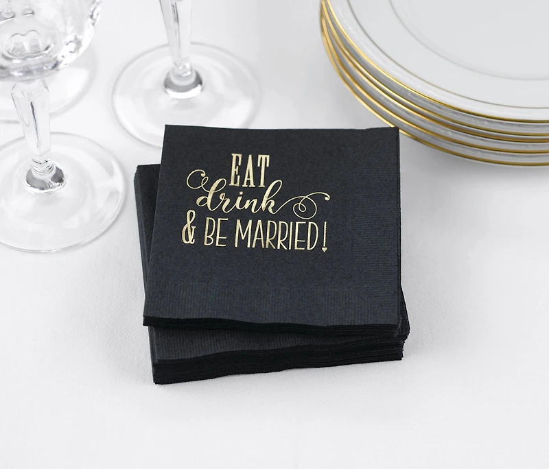 Hortense B. Hewitt Co. Eat, Drink, Be Married Napkin