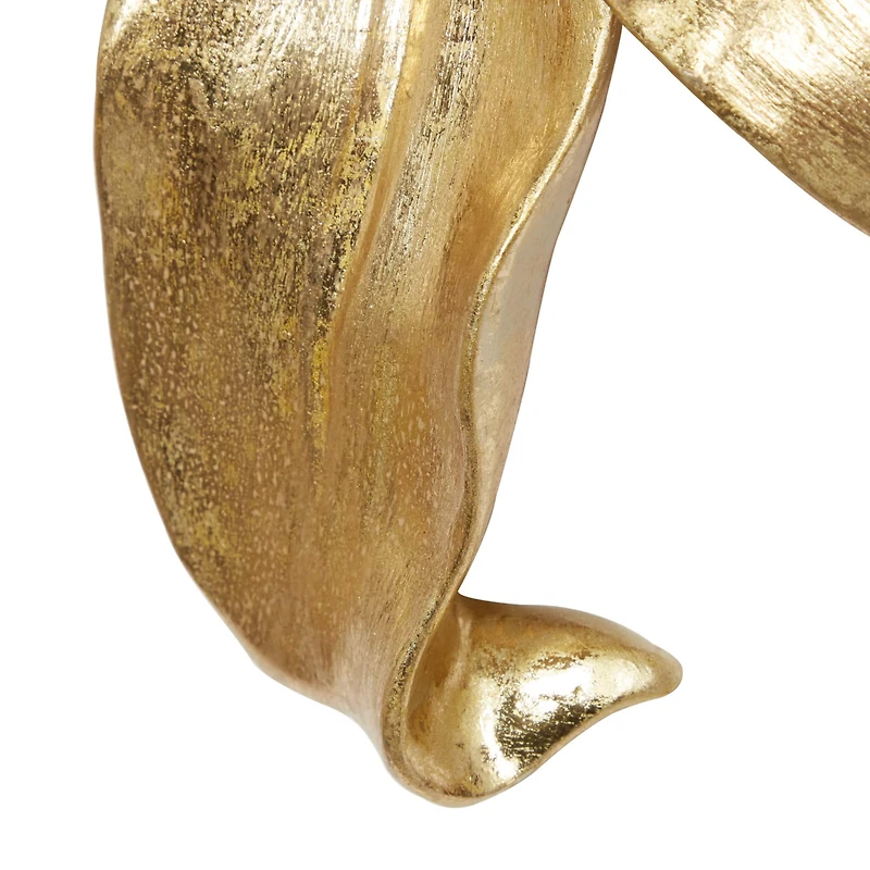 Set of 3 Gold Plastic Wall Decor 18", 14", 12"