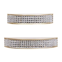 Set of 2 Gold Metal Contemporary Wall Shelves 28", 24"