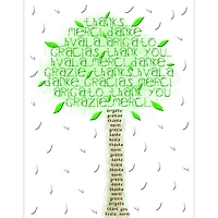 JAM Paper 'Go Green' Typographic Thank You Card Set, 16ct.