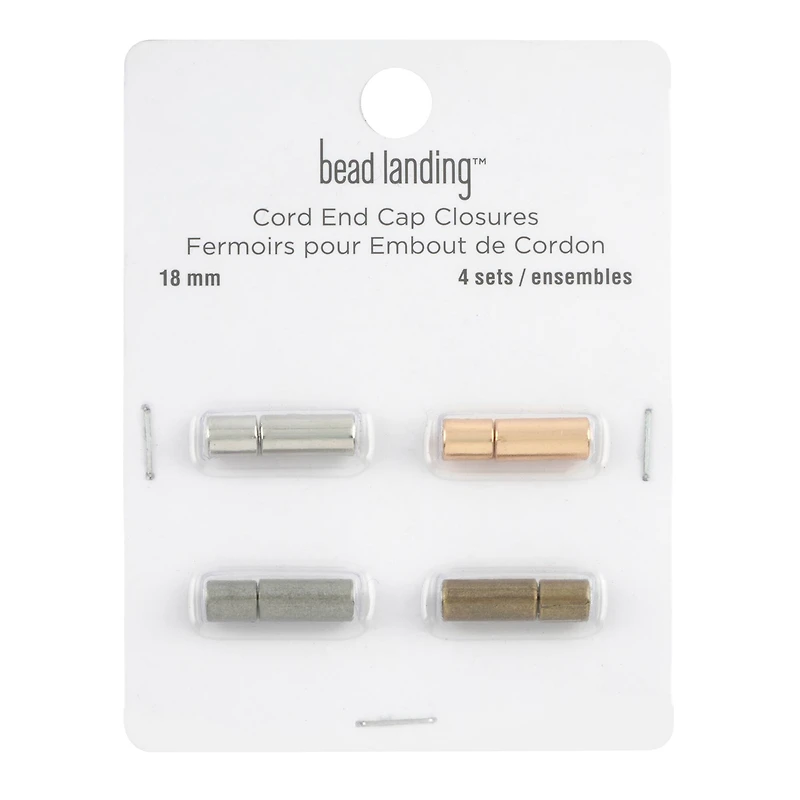 18mm Cord End Cap Closures, 4ct. by Bead Landing™