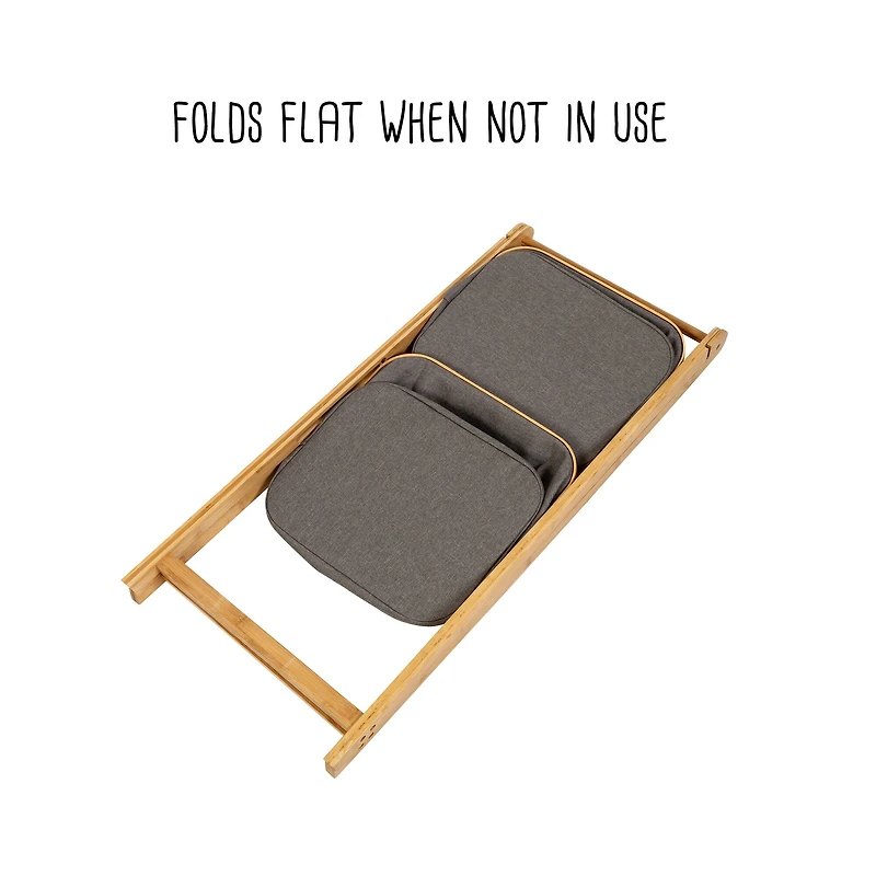 Honey Can Do Bamboo & Canvas 2-Tier Collapsible Shelves