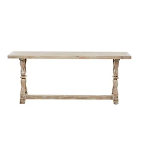 Brown Fir Farmhouse Bench, 20" x 47" x 12"