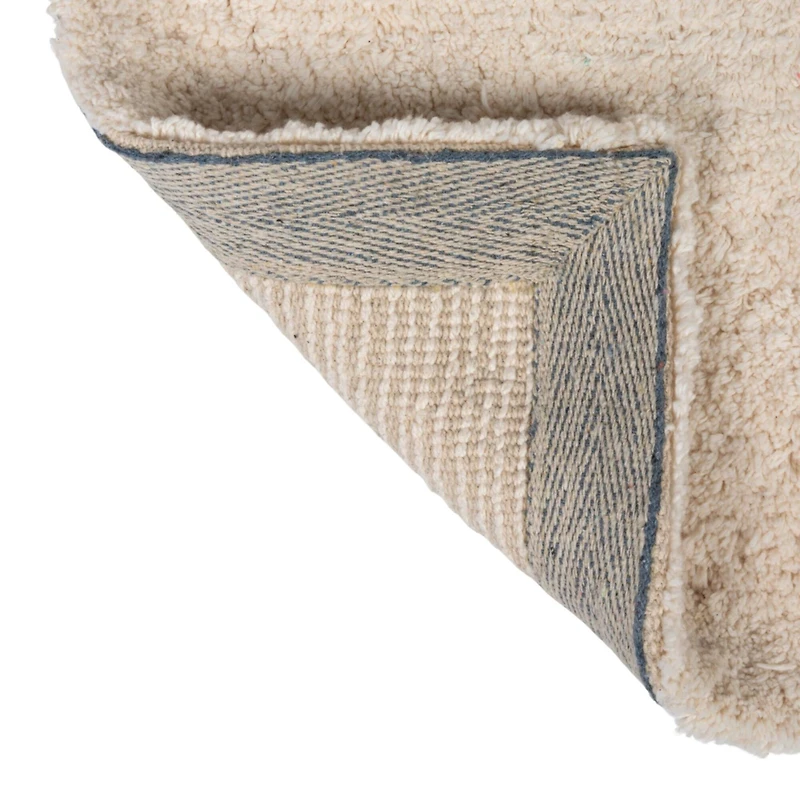 Hello Honey® 40" x 27" White & Black Cotton Tufted Nudie Bath Mat