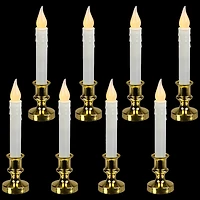 LED Flickering Window Candles with Timer - 8.5" - Set of 8