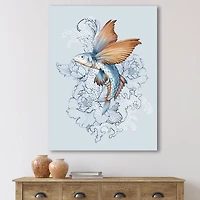 Designart - Flying Fish On Peonies