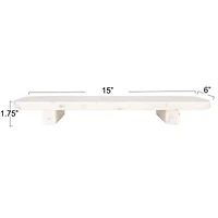 Hello Honey® 15" White Marble Footed Serving Pedestal