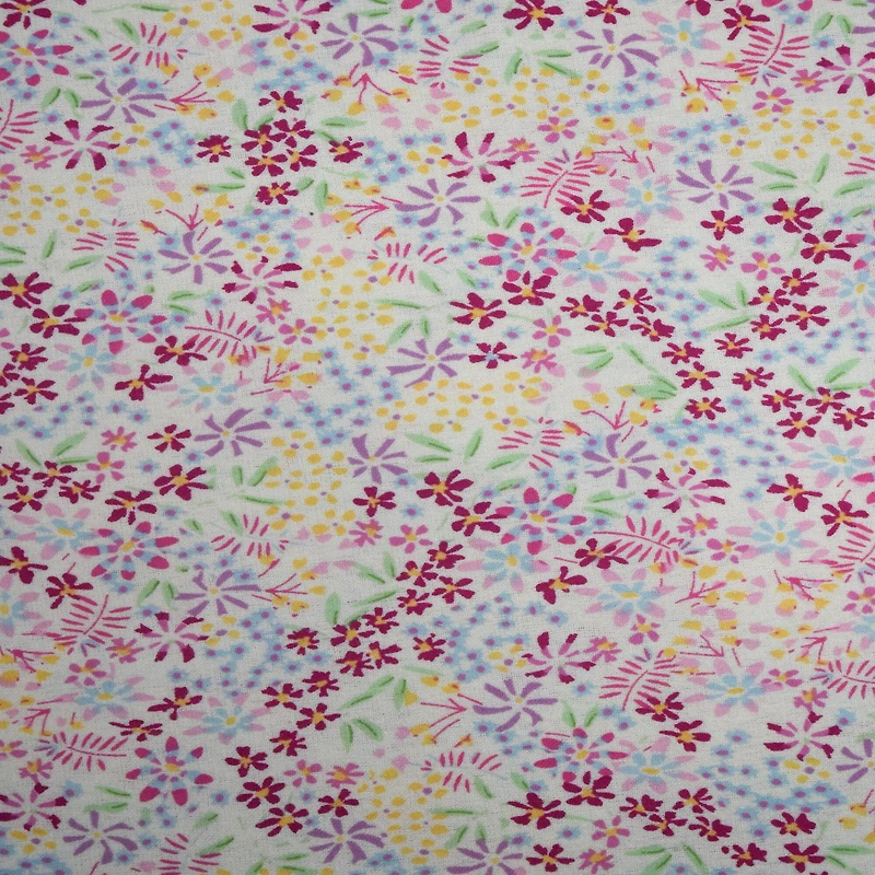 Feldman Pink Ditsy Floral Cotton Flannel