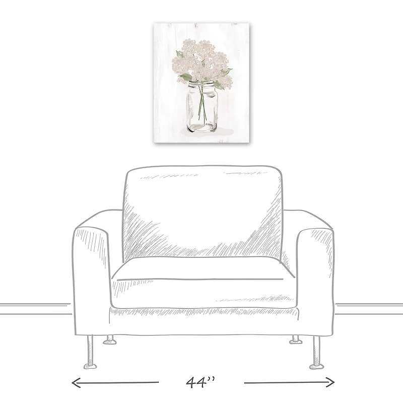 Hydrangea Still Life 16" x 20" Canvas Wall Art