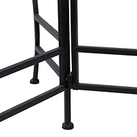 2ft. Black Flower Metal Traditional Plantstand