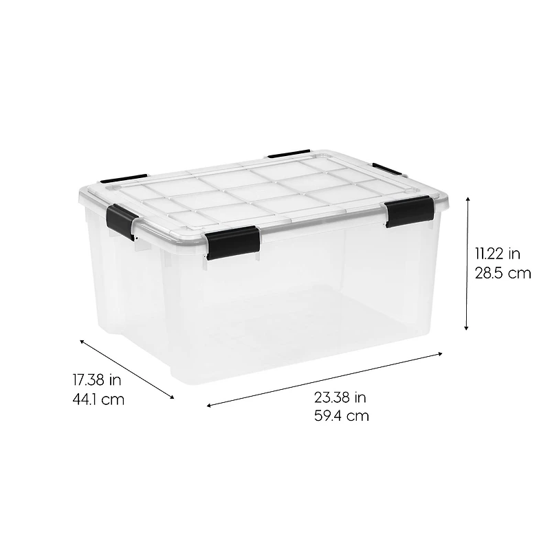 Iris® 60 qt. Clear Plastic Storage Bin, 4 Ct.