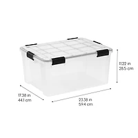 Iris® 60 qt. Clear Plastic Storage Bin, 4 Ct.