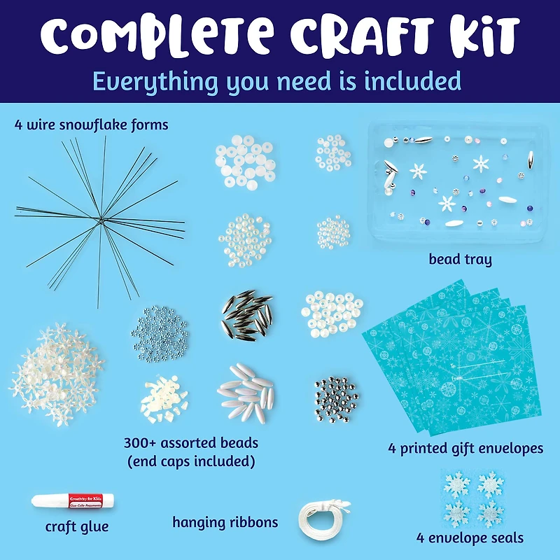 Creativity for Kids® Beaded Snowflake Ornaments