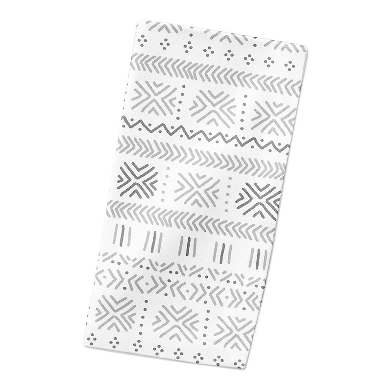 Gray Mudcloth 10" x 10" Cotton Twill Napkin