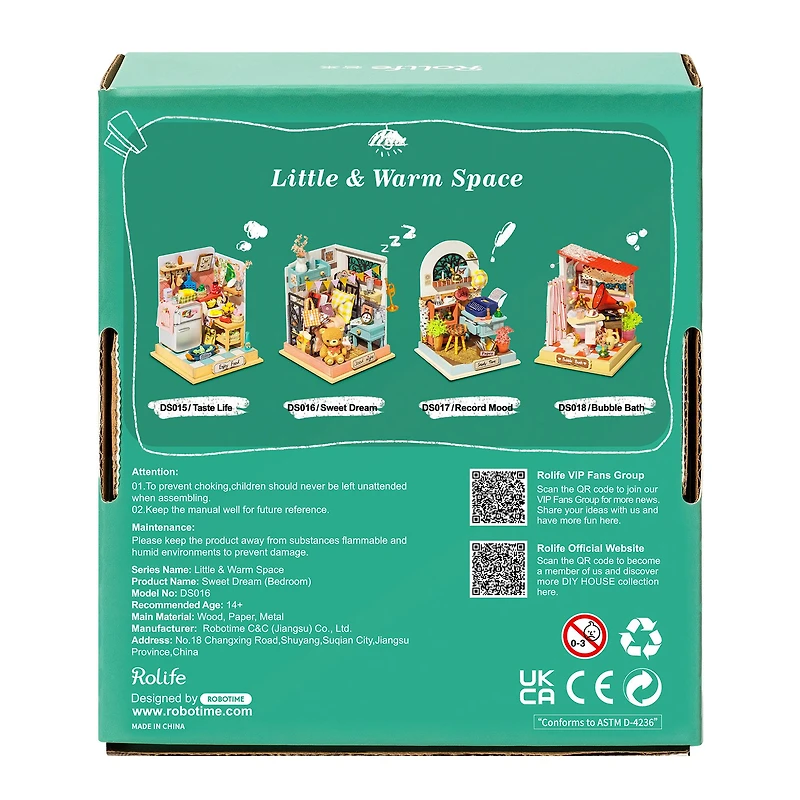 Rolife® Sweet Dream Bedroom DIY Miniature Kit