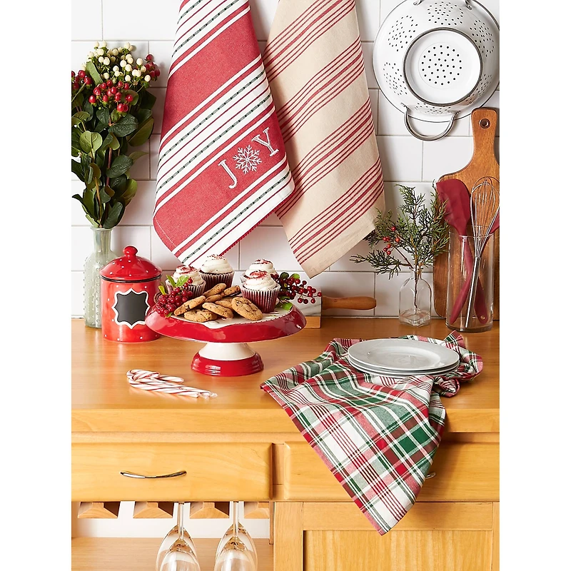 DII® Assorted Joy Snowflake Dishtowel Set