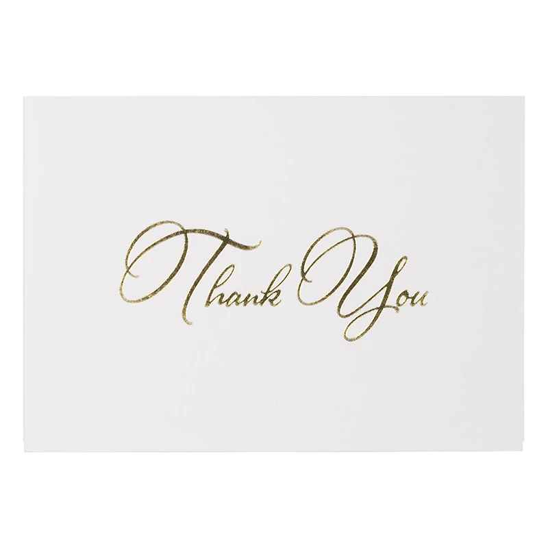 JAM Paper Thank You Card Set with Gold Script