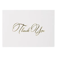 JAM Paper Thank You Card Set with Gold Script
