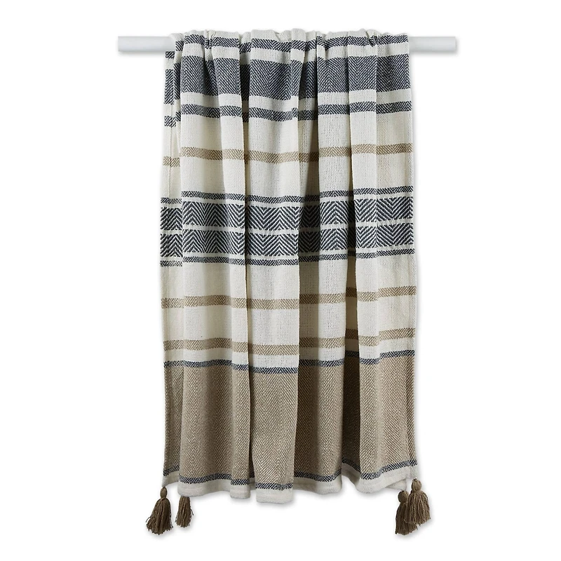 DII® Stone & Mineral 2-Tone Chevron Stripe Throw