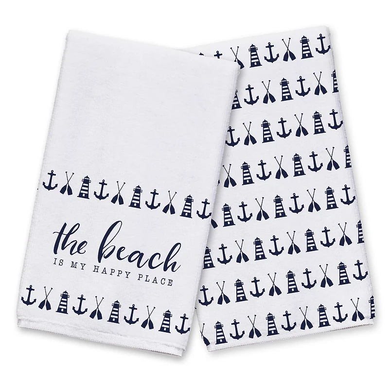 The Beach is My Happy Place Hand Towel Set