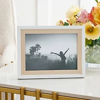 Simply Essentials™ 5' x 7" White & Natural Two-Tone Frame by Studio Décor®