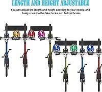 NEX™ 16.5" Black 6-Bicycle Storage Wall Rack