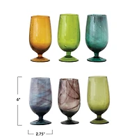 Hello Honey® 12oz. Hand-Blown Stemmed Drinking Glass Set