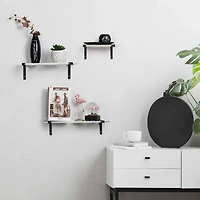 NEX™ White Wall Mounted Floating Shelf Set