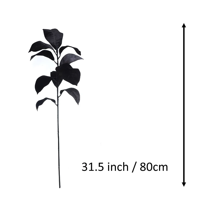 31.5" Black Magnolia Leaves Stem by Ashland®