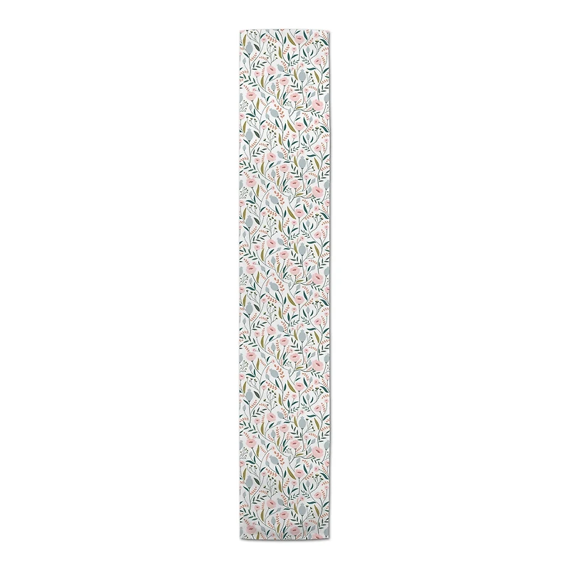 72" Pastel Floral Pattern Poly Twill Table Runner