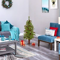 4ft. Pre-Lit Wyoming Alpine & Pinecone Artificial Christmas Tree, Clear LED Lights