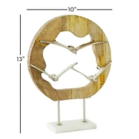 Silver Aluminum Contemporary Sculpture, Bird 13" x 10" x 3"