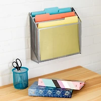 Honey Can Do Silver Mesh Vertical File Sorter