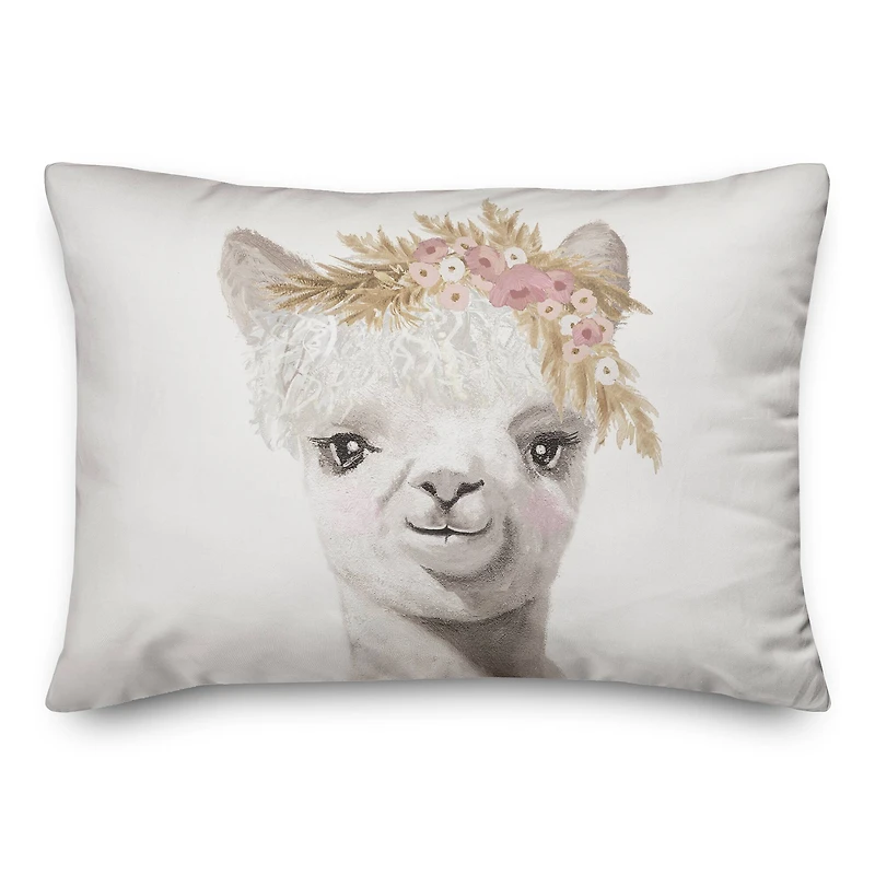Llama Baby 20" x 14" Throw Pillow
