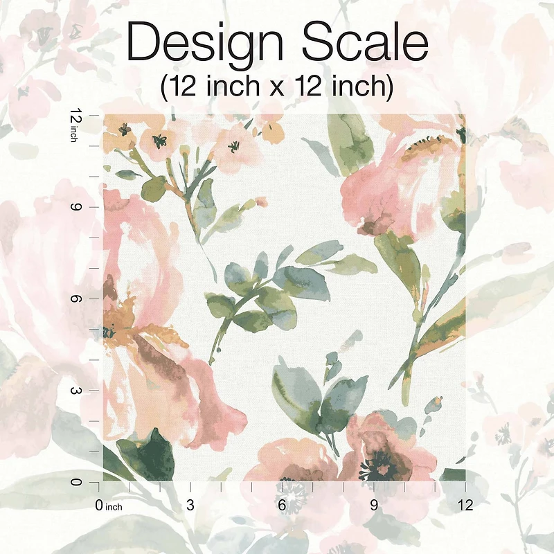 RoomMates Pink Iris Peel & Stick Wallpaper