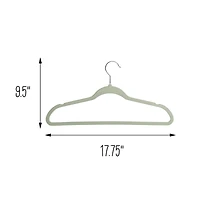 Honey Can Do Light Green Slim-Profile Non-Slip Velvet Hangers, 35ct.