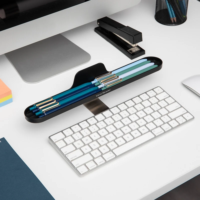 Mind Reader Anchor Collection Black Over Keyboard Shelf